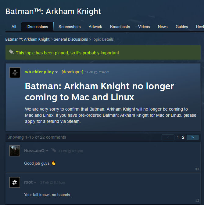 Batman Arkham Knight linux